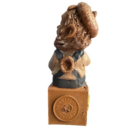 Vintage Tom Clark Alphabet Block O Gnome Figure 1993 Numbered 62 Estate 3.75" - Picture 4 of 5